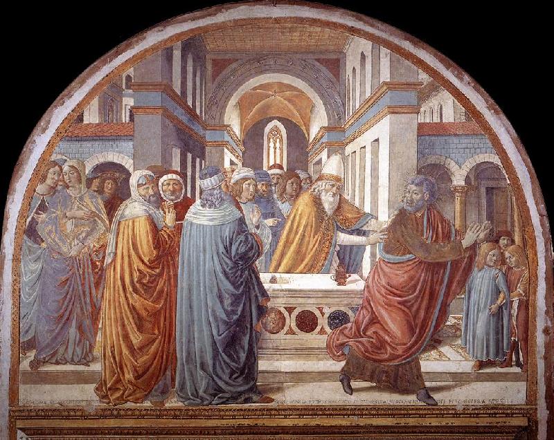 GOZZOLI, Benozzo Expulsion of Joachim from the Temple g oil painting picture